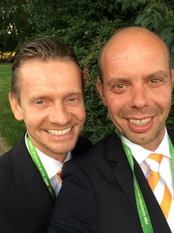 Dutch couple and equestrian competitors Hans Minderhoud and Edward Gal