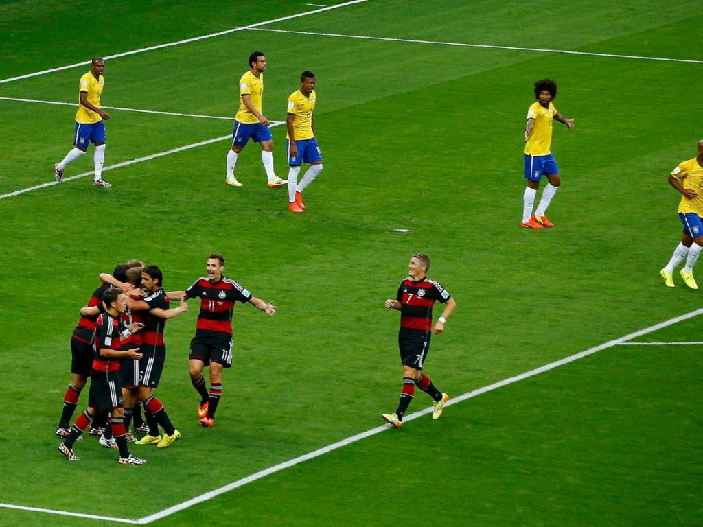 เยอรมนีถล่มเจ้าภาพบราซิลยับเยิน 7-1 ฟุตบอลโลก 2014