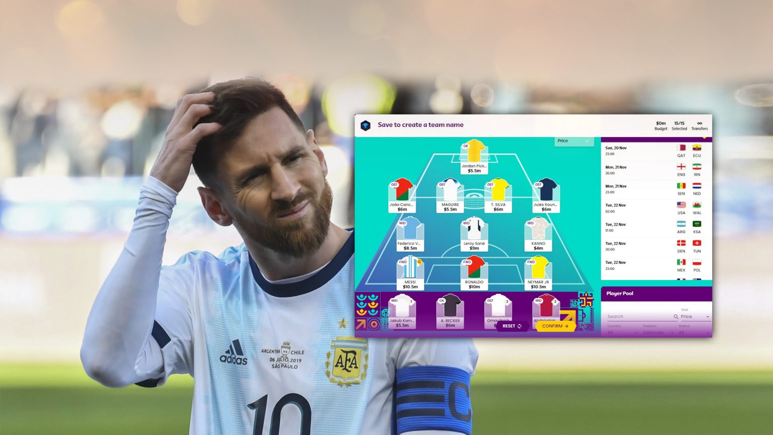 FANTASY World Cup วัดกึ๋นจัดทีม สู้ศึกฟุตบอลโลก 2022