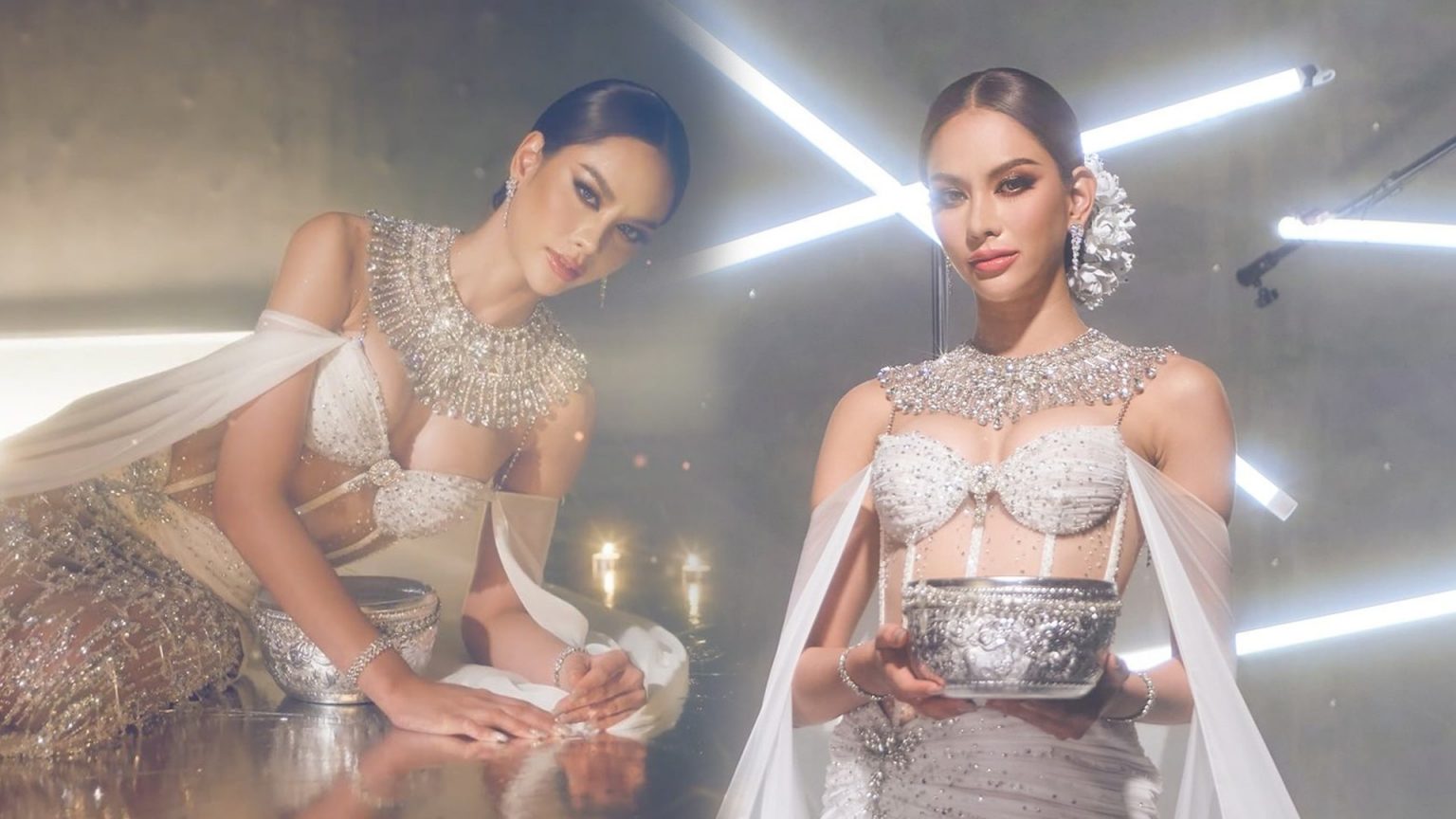 “สงกรานต์เทวี” ผลงานแบรนด์น้องใหม่ “CIQURE” ชุดประจำชาติของ “แอนนา” บนเวทีจักรวาล