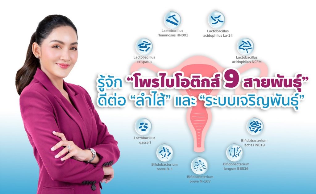 รู้จักโพรไบโอติกส์ 9 สายพันธุ์ ดีต่อลำไส้และระบบเจริญพันธุ์