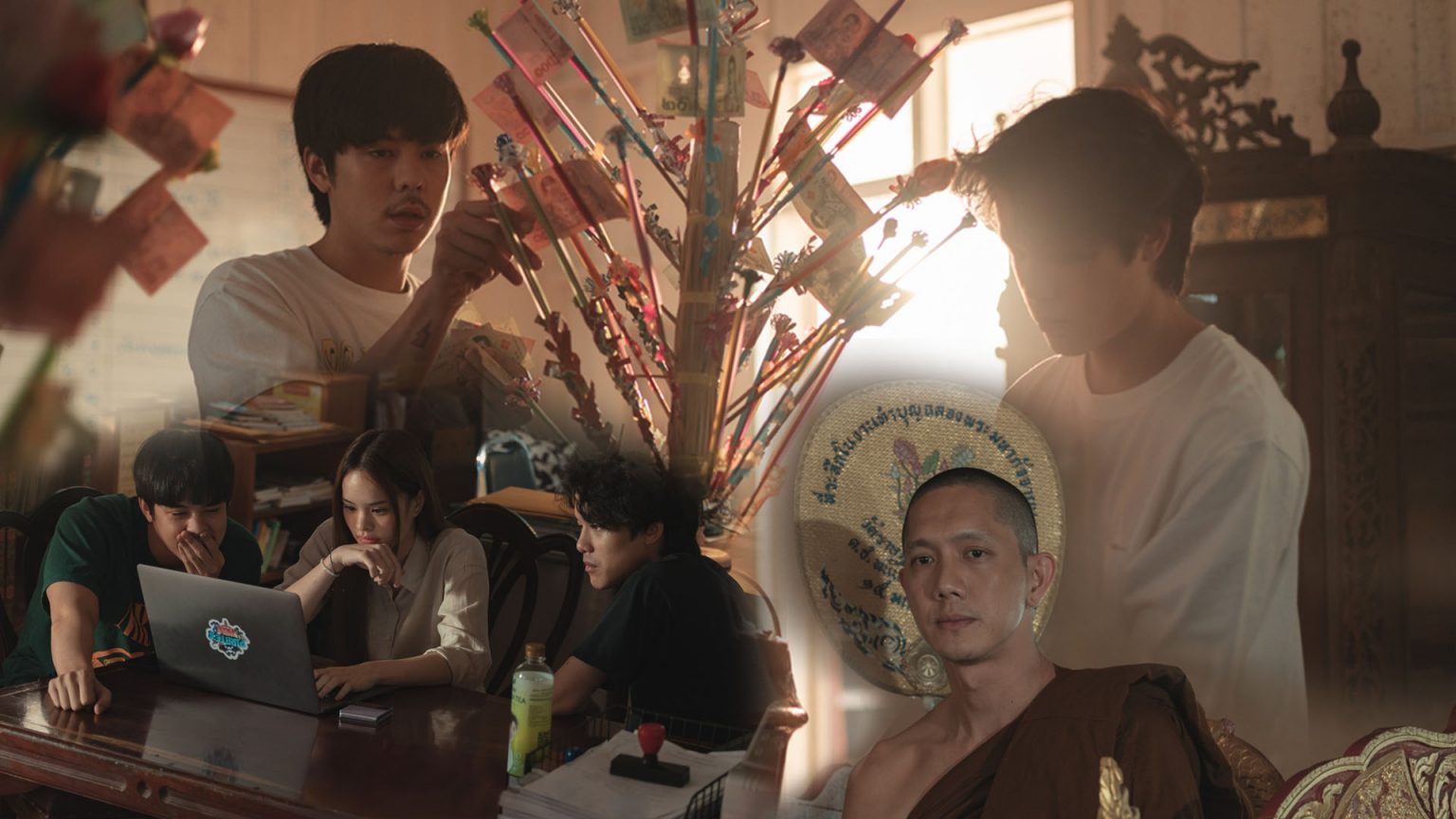 เปลี่ยนศรัทธาเป็นความล่ำซำ กับ 3 นักธุรกิจเกาะผ้าเหลืองหากินกับวัดในซีรีส์ “สาธุ”