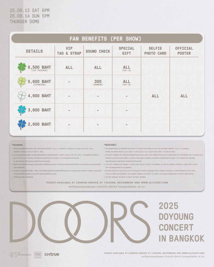 ‘2025 DOYOUNG CONCERT [ Doors ] in BANGKOK’