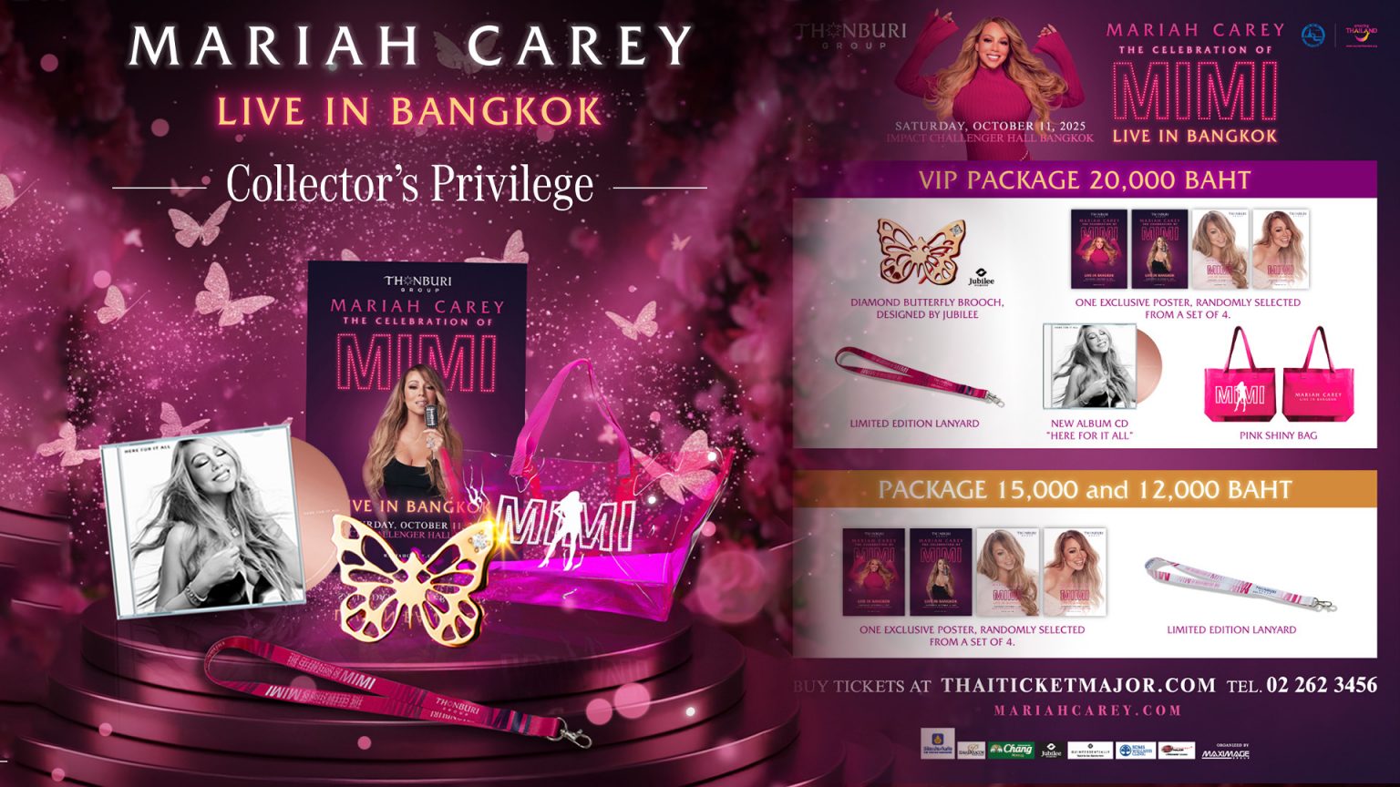 “Mariah Carey: The Celebration of MIMI – Live in Bangkok” มอบสิทธิพิเศษสุดเอ็กซ์คลูซีฟสำหรับแฟนตัวจริง