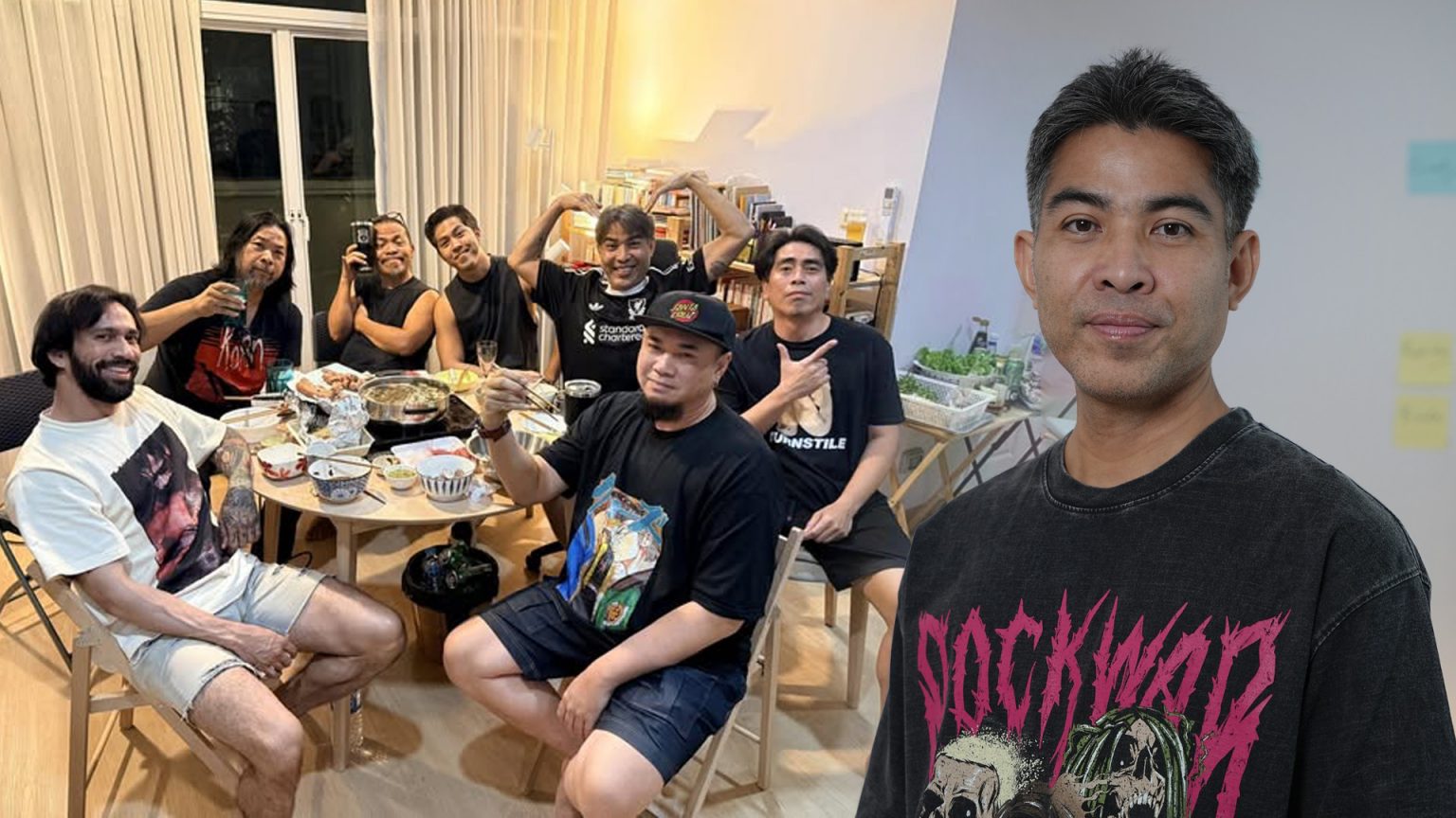 เปิดที่มาของโต๊ะหม้อไฟ ภาพไวรัลวง BIG ASS จุดกำเนิดเพลงฮิตนับไม่ถ้วน