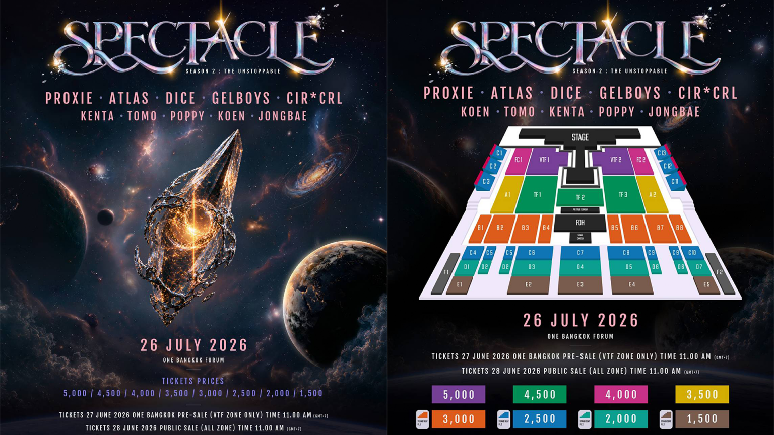 SPECTACLE CONCERT 2 : THE UNSTOPPABLE มหาปรากฏการณ์คอนเสิร์ตภาคต่อ รวมขุมพลังเกินหยุดยั้งของ 6 ศิลปินบอยกรุ๊ป